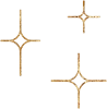 Étoiles dorées décoratives Alya Reliance - bien-être Montélimar