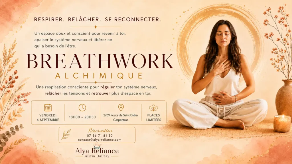 Atelier Breathwork Alchimique à Carpentras le 4 septembre 2026, co-animé par Joannie, Manon et Alicia